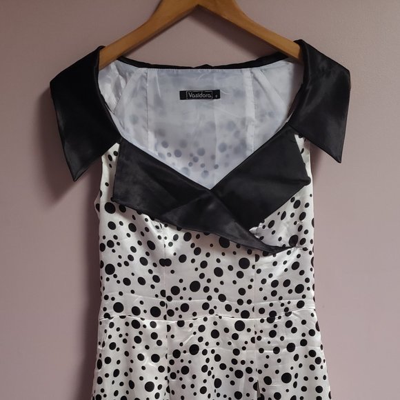 Vasidora Women's Dress - Size Small - Black Polka Dots - Pre-Owned - Picture 5 of 7